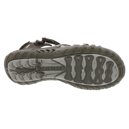 Skechers Women's REGGAE - MENDOCINO sporty outdoor sandal, Chocolate 11 M