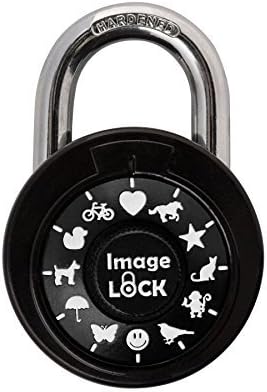 IMAGE Combination Lock with Animal – Non-Resettable Combination Padlock, Pick-Resistant Stainless-Steel, Keyless Security Padlock, for Personal Use Office, Toolbox, Travel Bags, Gym Locker, (White)