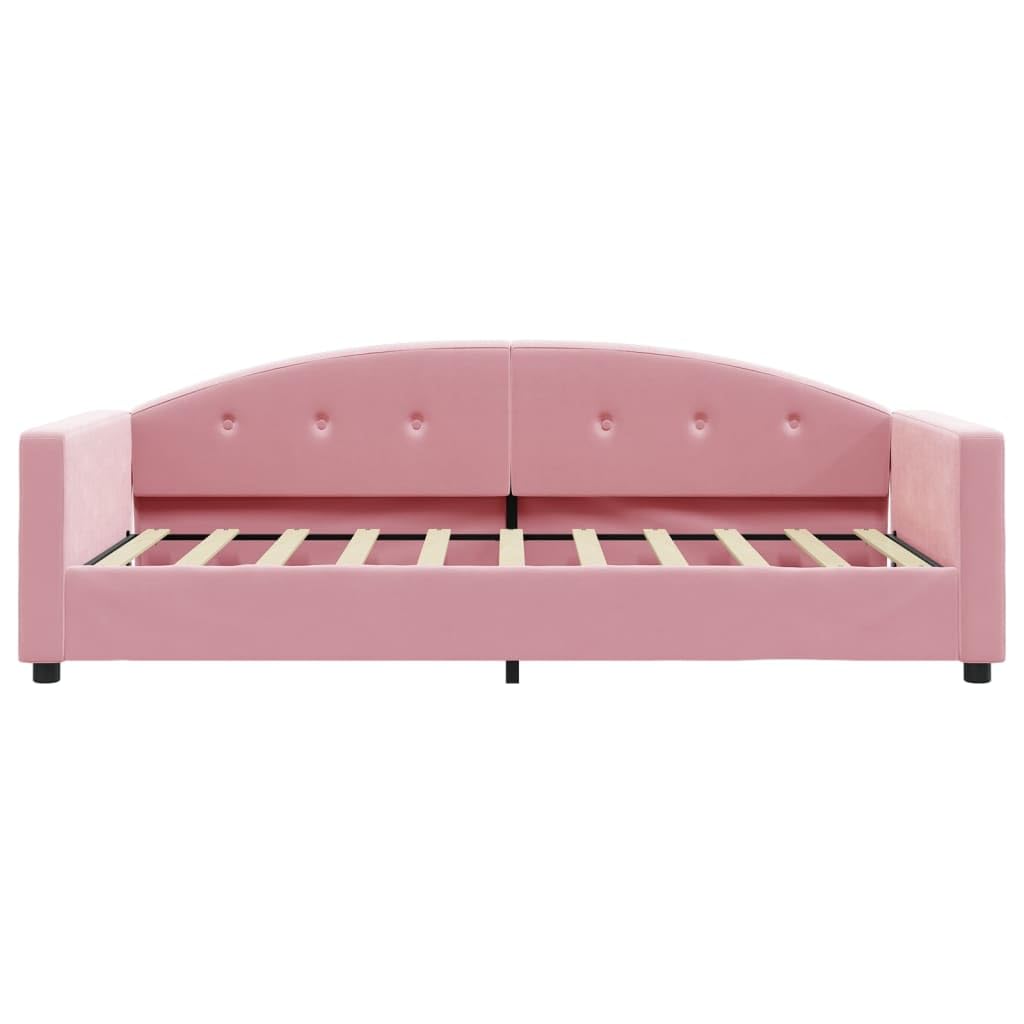 Velluto Trasformabile 2 in 1 Divano Letto Design Moderno Rosa 80x200 cm