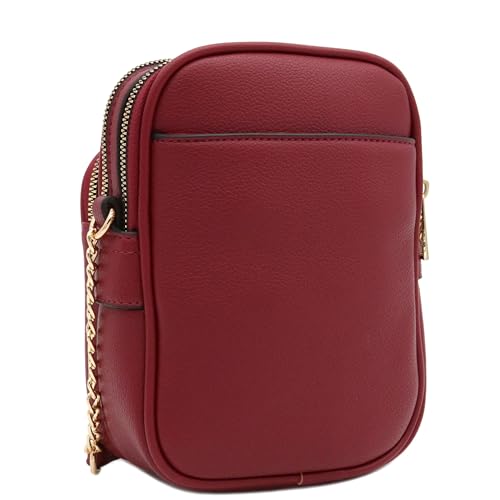 Image of FashionPuzzle Multi Pocket PU Leather Casual Medium Crossbody Bag with Adjustable Strap