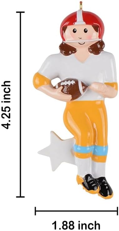 2023 Personalized Christmas Ornament Football Girl Ornaments Christmas Tree Ornaments,Funny Xmas Ornaments,Cute Hanging Keepsake for Christmas Tree Decoration 2023 - Image 2