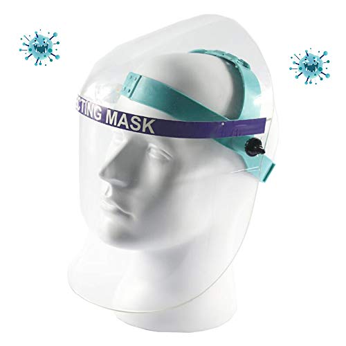 Preisvergleich Produktbild FHUILI Anti-Spucken Face Shield Einstellbarer Netzvisier Gesichtsschutz Schutz Visier Gesichtsschutz mit klaren Visier Schutz Schutzhelm für Unisex,A