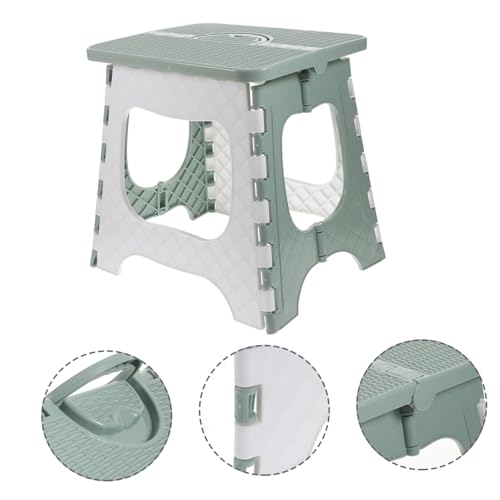 Tabouret pliant en plastique léger et compact couleur vert nature - 5