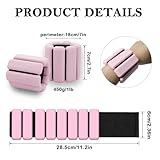Adjustable Wearable Wrist & Ankle Weight, 2pcs (1lb / 2lb Each) Wearable Silicone Ankle Weights for Walking Running, Yoga, Fitness Training, Aerobics, Pilates,Barre (Pink) - Image 2