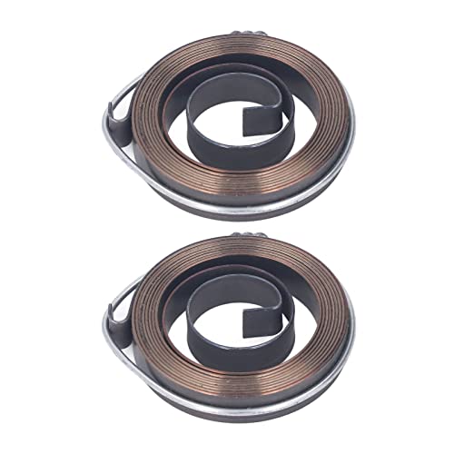 Tissting 2 Pcs Drill Press Rturn Spring Steel Drill Feed Return Coil Spring 0.8 x 10mm Assembly Quill Spring Replacement for Bench Drill