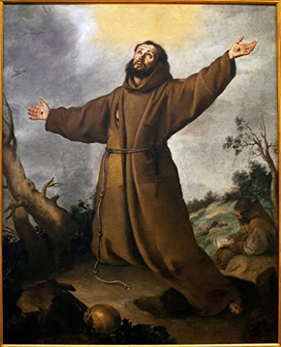 Tableau Saint François d'Assise Murillo pour habiller un grand mur vide de chambre