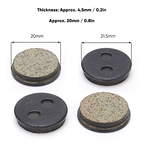 SPYMINNPOO 4 Pair Bike Disc Brake Pads, Semi-metallic Round Mountain Electric Bike Ketone Resin Oil Disc Brake Pad Replacement Kit - Image 2
