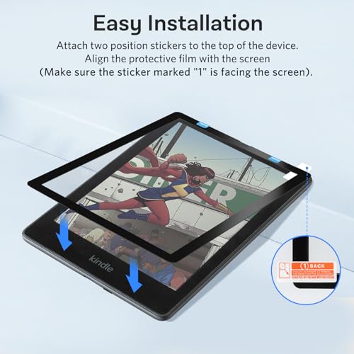 CoBak 2 Stück Blendfreier, Matter Displayschutz für 7 Kindle Paperwhite 12th Gen 2024 & Kindle Colorsoft Signature Edition, Boox Go 7, Kobo Aura 2-9H Hardness Folie