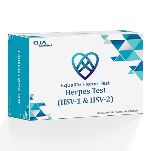 EqualDx at-Home Common STD Test Kit - Tests for HSV1 and HSV2 - STD Herpes Test Kit - Follow-Up Care & Fast Lab Results