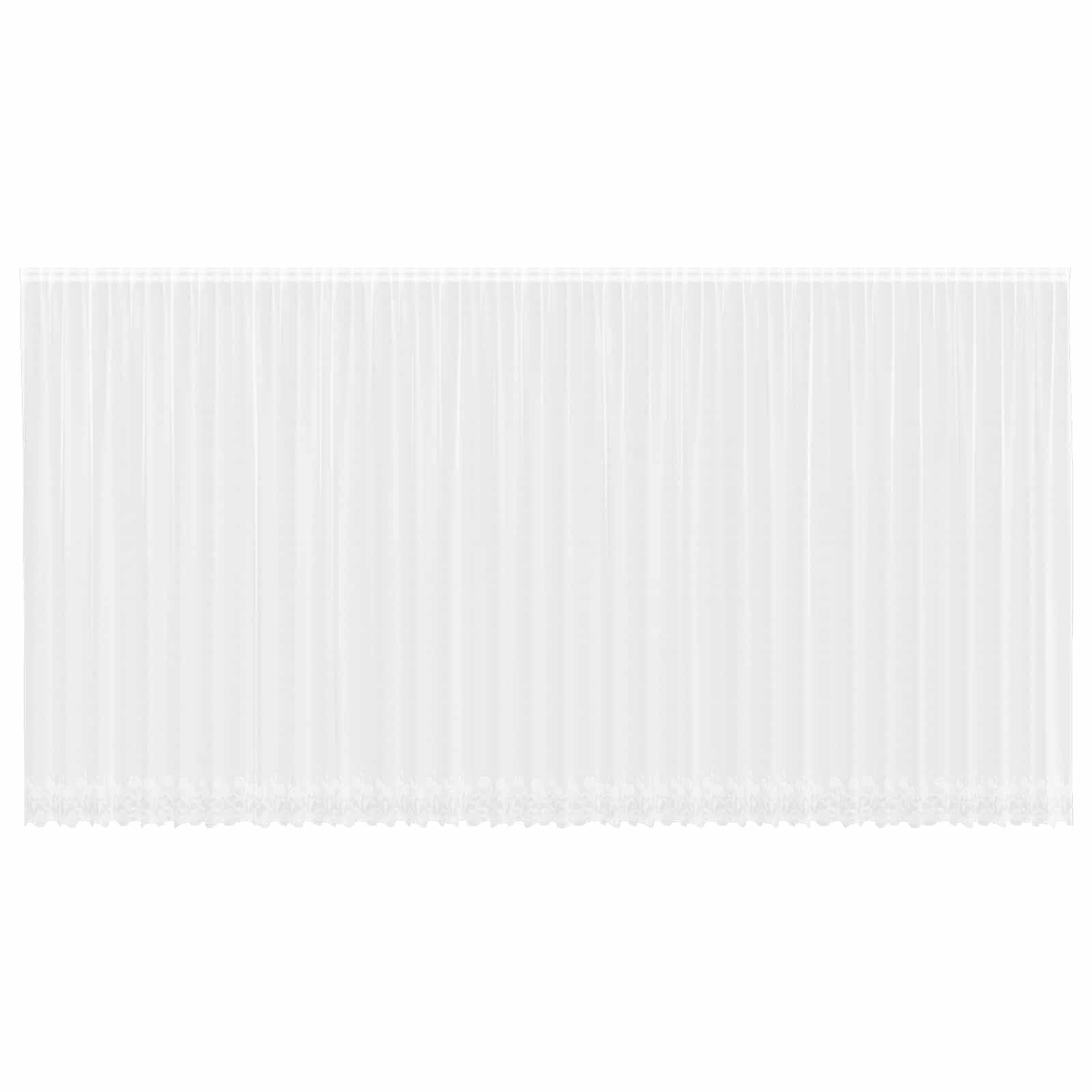 Cortina de encaje floral blanco, 280 x 900 cm, elegante cortina para ventana de poliéster, para salón y dormitorio, cortina transparente con 4 opciones de montaje para privacidad