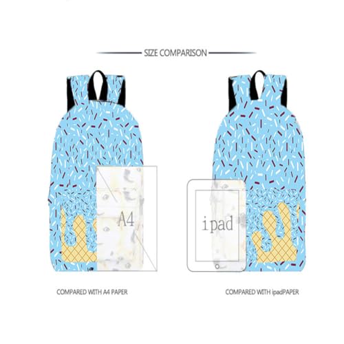 Ice Cream Backpack, Ice Cream Drip Backpack for Boys Girls (blue)3