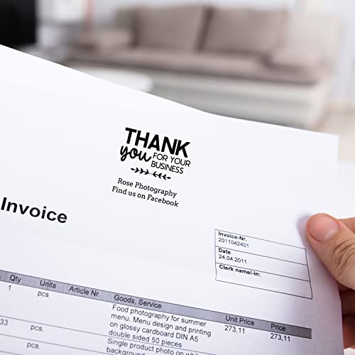 Personalized Thank You For Your Business Stamp / 1.625" Square Self Inking Stamp / Small Business Black Ink Stamper / Made In The Usa #TOP3