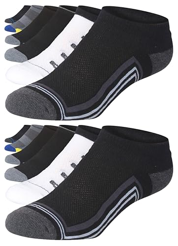 JAMES FIALLO Mens 12 Pairs Performance Cushioned Low Cut Athletic Sport Socks - Picture 7 of 10