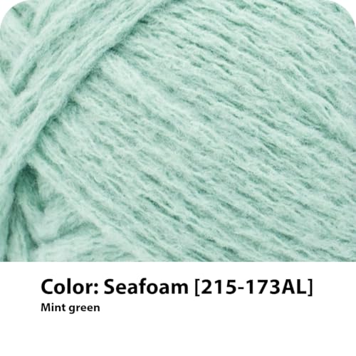 Image of Lion Brand Yarn, Feel Like Butta Velvety Soft Yarn for Knitting, Crochet, and Crafts, Seafoam, 3 Pack, Chenille Like Fiber for Plush Baby Blankets, Amigurumi Toys, and Worsted Weight Sweaters