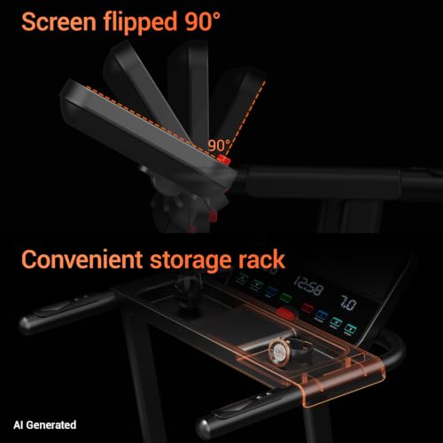 Image of CURSOR FITNESS 16% Incline Treadmills for Home Small with 3 LED Displays, 3.0HP Foldable Walking Pad Treadmill Up to 400LBS Capacity, Portable Treadmill 0.6-7.0MPH