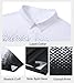 uideazone Mens Golf Shirts Short Sleeve 3D Print Athletic Polo Shirts White Black Dry Fit Performance Moisture Wicking Collar Tops