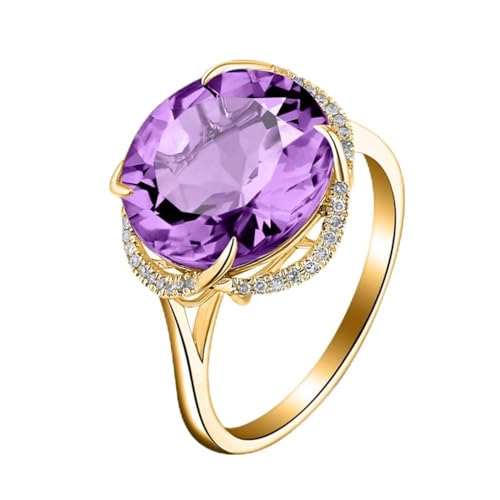 Finger Rings Anillos para Mujeres con un Compromiso Redondo de Joyas de Piedras Preciosas de Aquamarine Jewelry