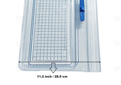 Image of SHRITHU Vegetable Box Cover LID Fridge Compatible With LG Automatic Refrigerator Single Door Fridge 215 To 270 Liter Chiller Tray Pack Of 1 Part Code 3550JF1012, Transparent