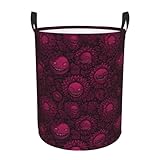 Grand panier à linge avec poignées – Rose carnivore imprimé plante pépinière enfants bébés vêtements sales panier à linge pour chambre à coucher esthétique