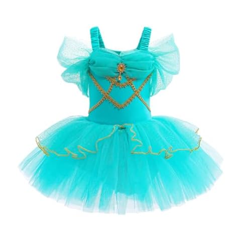 Shiny Toddler Baby Little Girls Princess Ballet Dress Girls Ballet Leotards Ballerina Outfits Dancewear Halloween Dress,06-Turquoise,3-4 Cover