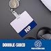 NP Badge Buddy Horizontal Navy Blue Heavy Duty 1 Pc - Spill & Tear Proof Cards - 2 Sided USA Printed Quick Role Identifier ID Tag Backer by BadgeZoo