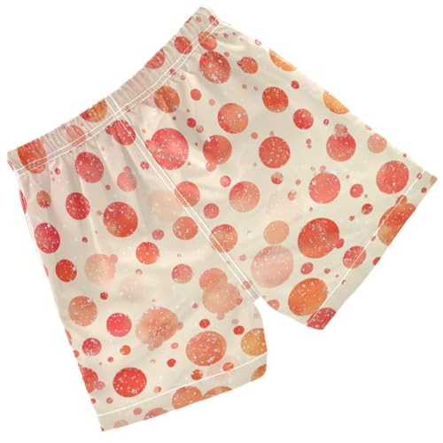 Pigsaly Boys Swim Trunks Coral Peach Gradient Flashing Red Orange Glitter Boys Board Shorts Swimsuit Swimwear 5T2