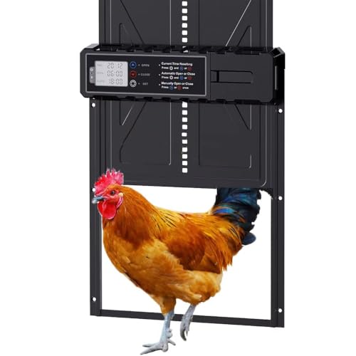 NEWFUN Porte Poulailler Automatique, Alliage d'aluminium, Poulailler Automatique avec Grand écran étanche,…