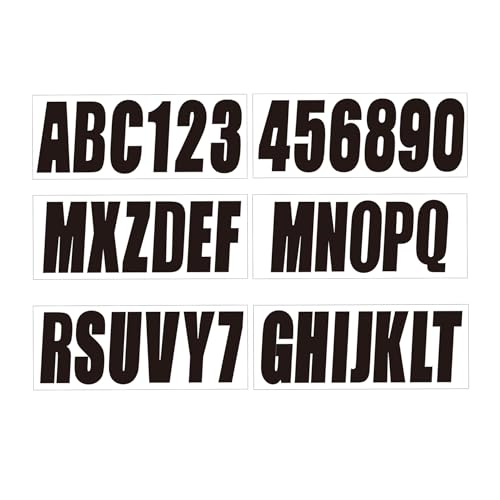 3 Inch Boat Registration Number & Letters Decal Kit Waterproof Marine Vinyl Hull Easy Apply for PWC Jet Ski Pontoon Black