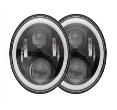 Phare avant voiture 7 pouces à LED noir pour Lada Niva et Suzuki Samurai 2pcs