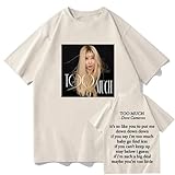 FAEWARE Sweat Shirt Manches Courtes Dove Tuor Cameron Col Ras du Cou �t� Coton Imprim� Dessin Anim� Unisexe pour Homme Et Femme-Khaki||m