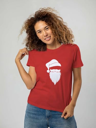Image of MerchX Christmas Vibes Unisex T-Shirt |Festive Holiday Graphic Tee|Red|Small