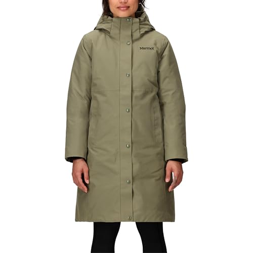 Manteau chaud Chelsea Marmot doudoune longue duvet femme imperméable Olive Grove L