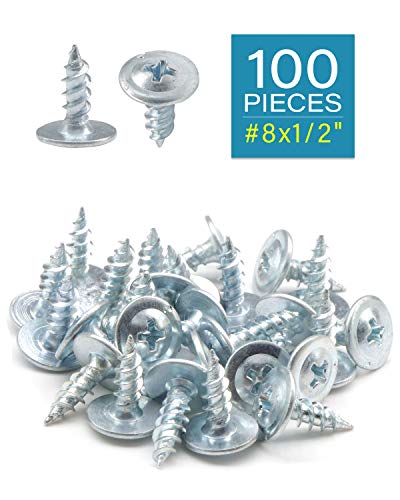 Tornillos de cabeza de celosía #8 x 1/2" rosca estándar madera MDF zinc 2
