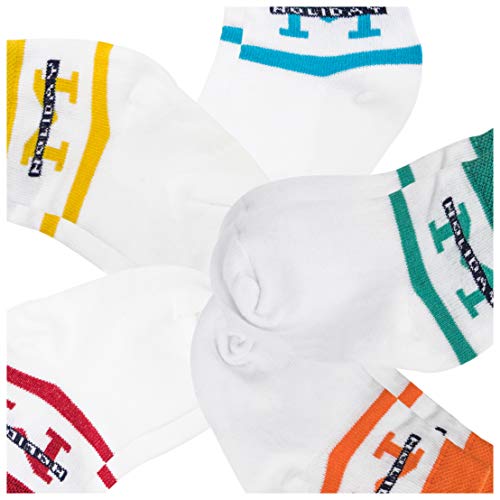 Image of Neska Moda Boys & Girls Pack of 5 Pairs Terry Cotton Ankle Socks (White,Blue,Red,Orange) -SK810