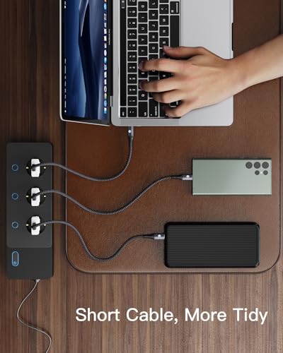 CONMDEX USB C Cable Short 20cm/0.2M 10Gbps Data USB3.1 Gen2 Type C Android Auto Cable QC3.0 3.1A USB A to C Fast Charger for Samsung Note20 Galaxy S25/S24/S23,i-Phone17,Tab S9 Pixel9 M4 iPad Pro 2025 - Image 6