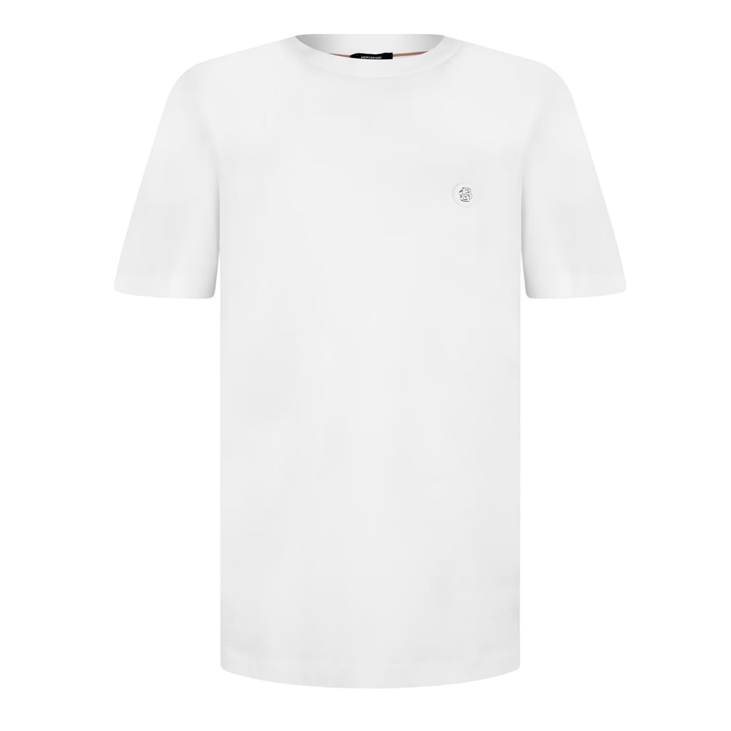 T-shirt bawełniany męski gładki biały BOSS