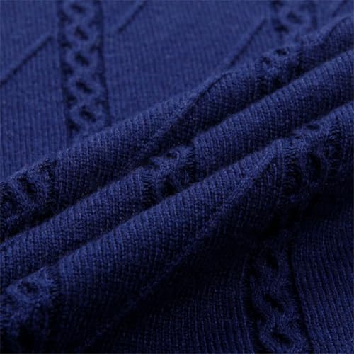 Vsadsau Men Wool Blend Knit Vest Solid Sleeveless Sweater Casual V Neck Pullover Slim Fit Waistcoat 5