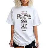Breast Cancer Awareness Shirt – Pink Ribbon Christian T-Shirt – Support T-Shirt for Women – Gift for Motivation Women – Christian Cancer Shirt (White,S)