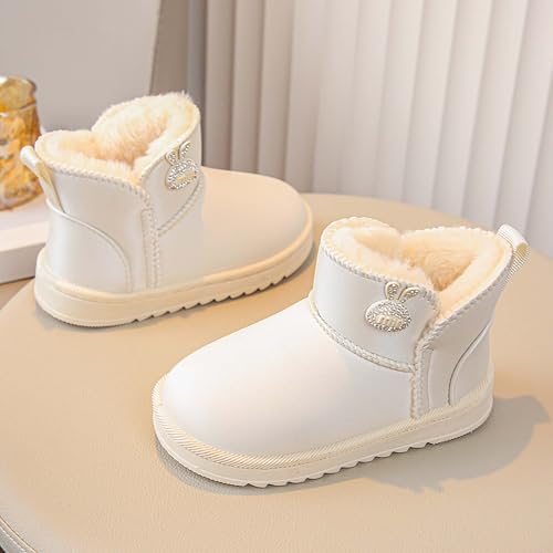 Kids Winter Waterproof Leather Boots Fashionable Lightweight Outdoor Boots (For Older Children)3
