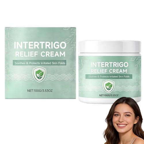 Intertrigo Cream Skin Fold Barrier Cream for Moisture & Friction Protection Helps Support Skin Comfort Fast-Drying Non-Greasy Formula for Friction-Prone Areas.