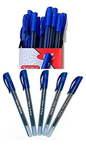 Image of Saino Softek Use and Throw Ball Point Pens (Blue) Pack of 20 Set in 2