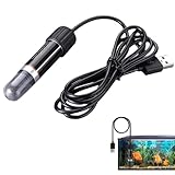 水槽 ヒーター 熱帯魚 ヒーター USB サーモスタット 水槽 ヒーター 小型 耐熱性、防蝕、作動すること容易な小型設計アクアリウムおよび小さいアクアリウムのための暖房プロダクト（10W）