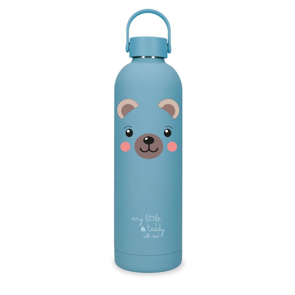 Movom Enjoy Stainless Steel Bottle Blue 7x26.5x7cm Stainless Steel, Blue, One Size, Stainless Steel Bottle