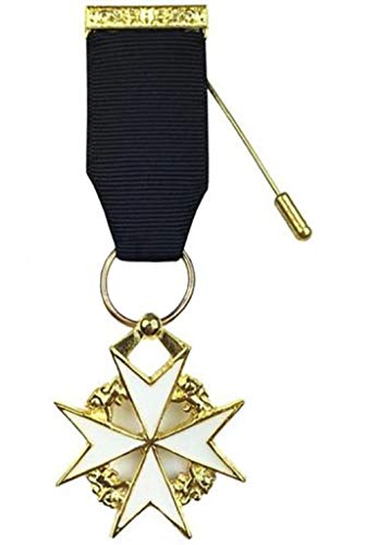 Masonic Knight of Malta Breast Jewel | Masonic regalia Jewels | Past master mason jewel | Masonic jewel gifts | Freemason Jewels