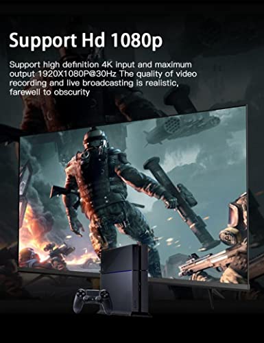 Image of Microware 4K Video Capture Card for HDMI-Compatible Male to USB Female Adapter 1080P Live Video Strea-ming Game Recorder (Model Z51 Capture Card)