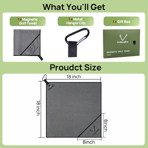image for VIGLORY Magnetic Golf Towel for Bag 18