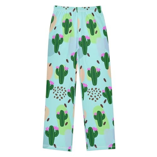 J JOYSAY Flowering Cactus Plant Pajamas Pants Soft Long Pajama Bottoms Lounge Sleep Pants Size S-XL