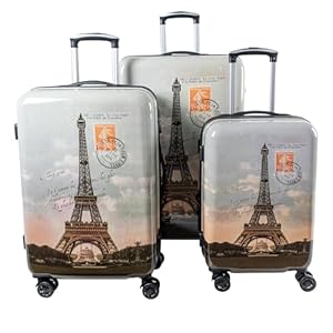 Crosstravel 3-częściowy Voyage Paris Zestaw Walizek