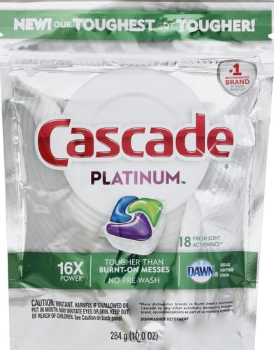 Image of Cascade Platinum ActionPacs Dishwasher Detergent Fresh Scent, 18 ct