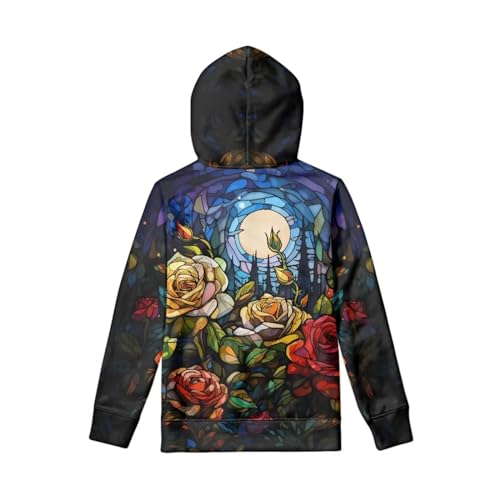 Talayituse Hoodies for Girls Boys Youth Kids Lightweight Hooded Pullover Long Sleeve Sweatshirts Jacket Tops with Pocket2